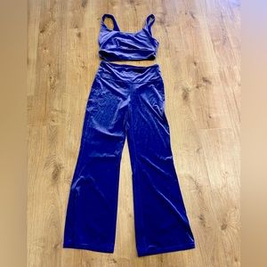 Athleta Purple Velvet Set L